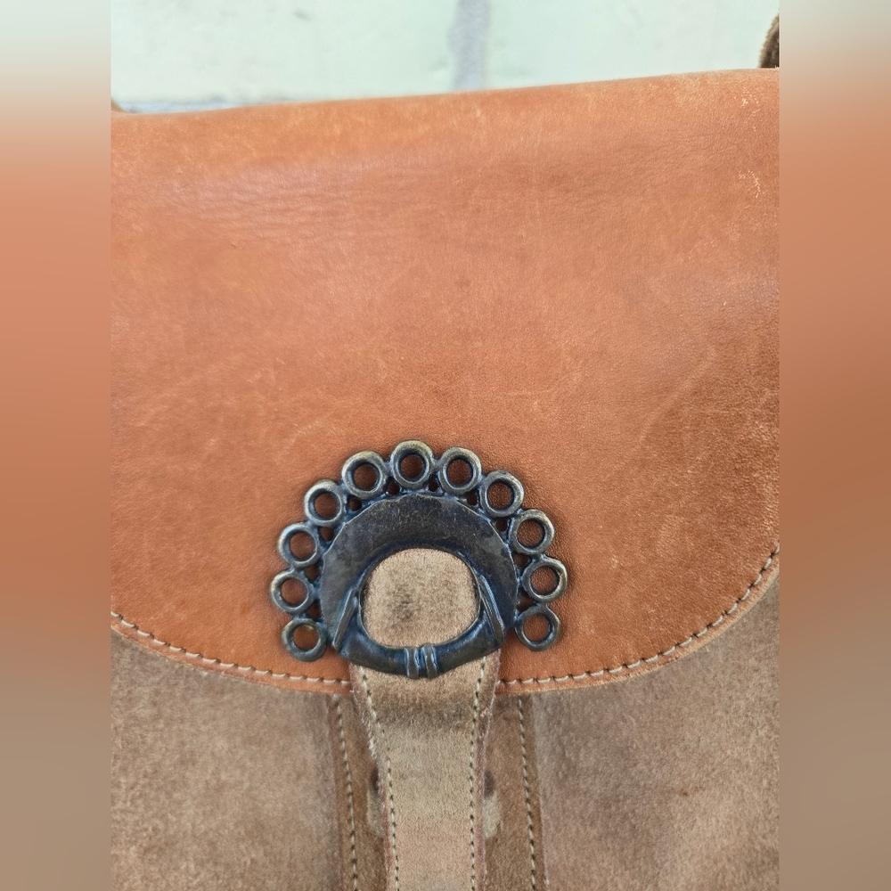 Vintage Hand Crafted Suede Bag - Picture 4 of 16
